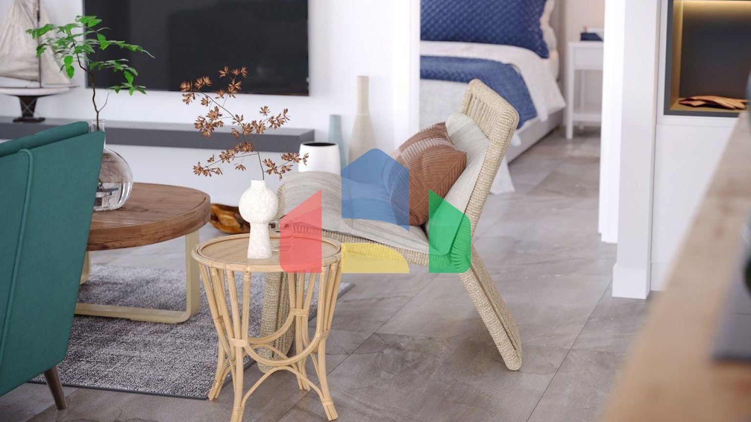 Двухкомнатная квартира 45 м2 в новом комплексе  в 150 метрах от пляжа