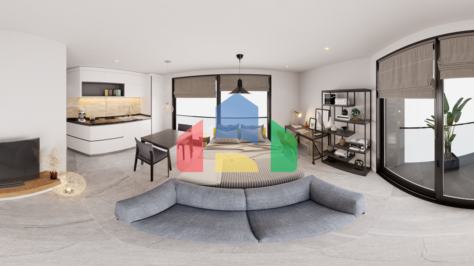 Трехкомнатная квартира 77 м2 в новом комплексе в Гюзельюрте