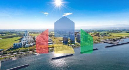 Двухкомнатная квартира 59  м2 в новом комплексе в Гюзельюрте