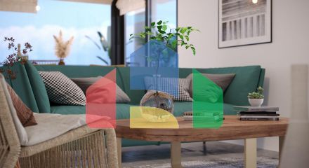 Двухкомнатная квартира 59  м2 в новом комплексе в Гюзельюрте