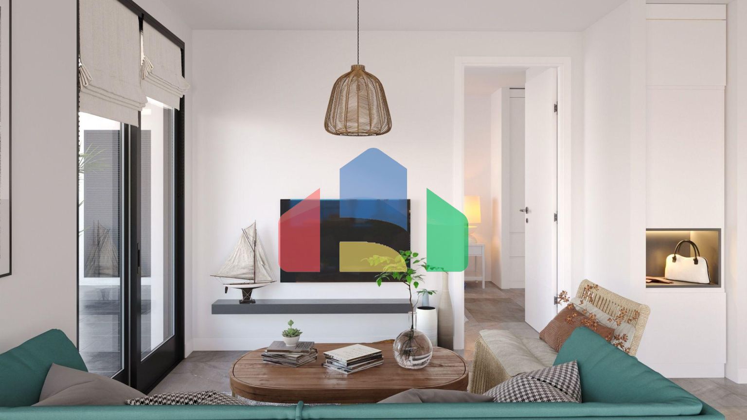 Двухкомнатная квартира 59  м2 в новом комплексе в Гюзельюрте