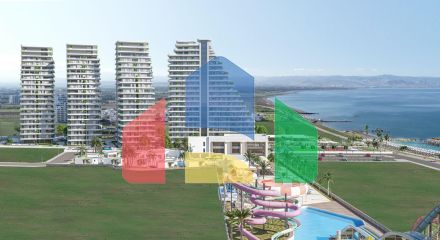 Квартира 2+1 (80 м2) с террасой 18 м2 в новом комплексе в Гюзельюрте