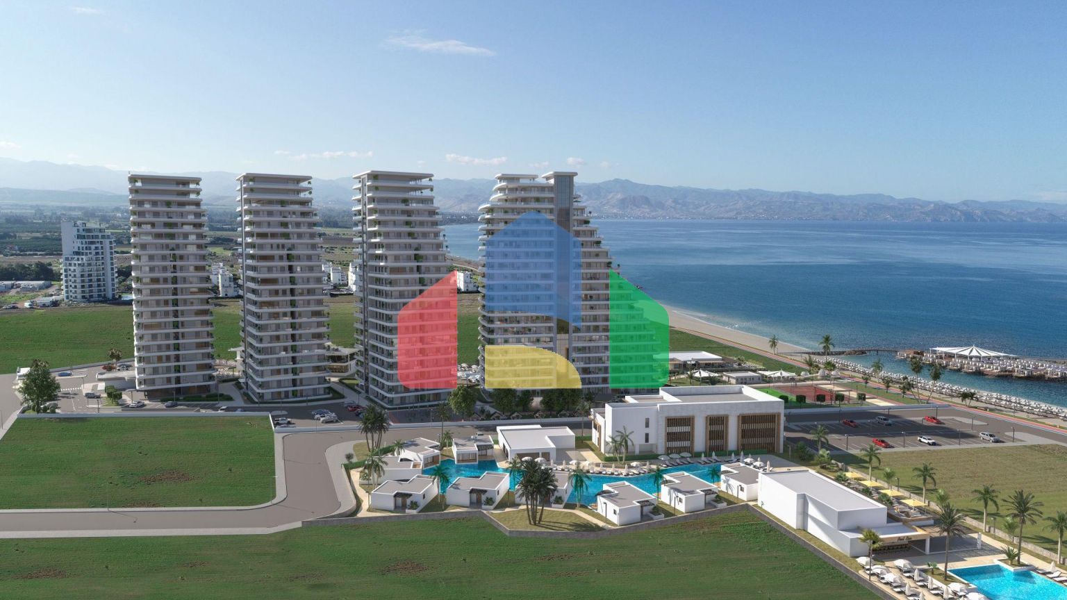 Четырехкомнатная квартира 99 м2 с просторной террасой в новом комплексе в 100 метрах от моря