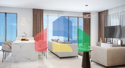 Четырехкомнатный Loft 148 м2 с террасой 81 м2 в новом комплексе в Гюзельюрт