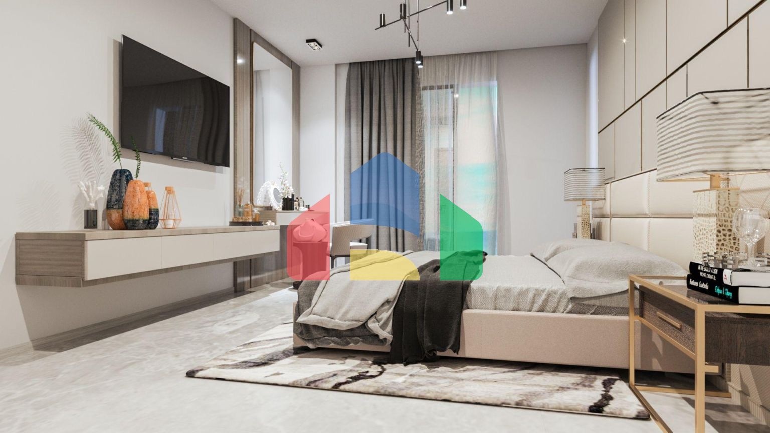 Квартира 4+1 Duplex 170 м2 с террасой 81 м2 в Гюзельюрте