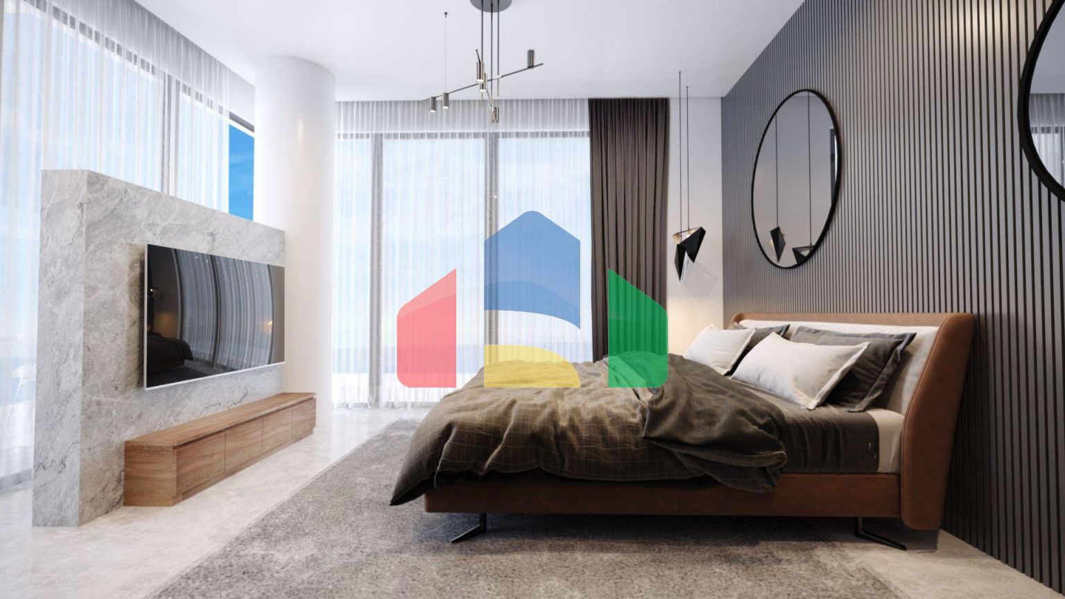 Квартира 4+1 Duplex 170 м2 с террасой 81 м2 в Гюзельюрте