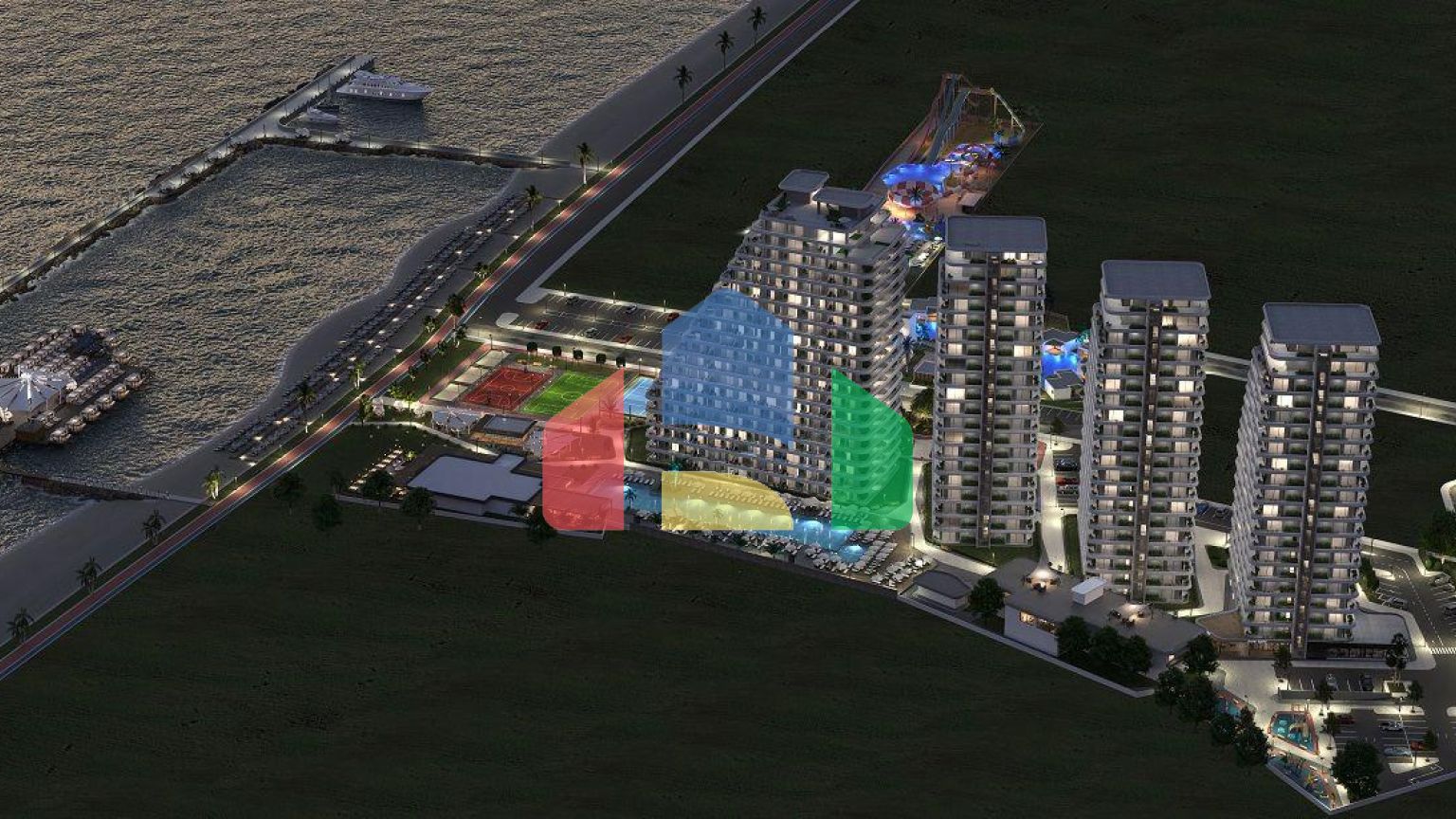 Квартира 4+1 Duplex 170 м2 с террасой 81 м2 в Гюзельюрте