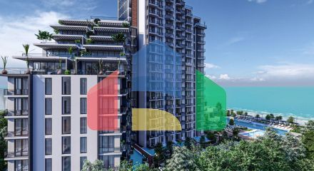 Студия 50 м2 с балконом в масштабном курортном комплексе в Газиверене