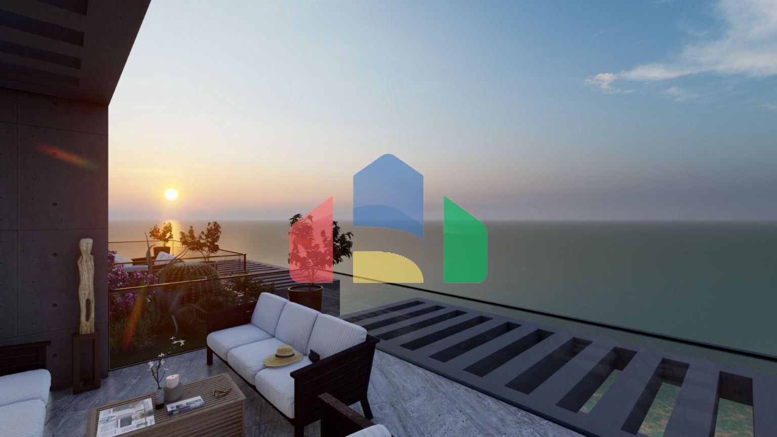 Двухкомнатная квартира 70 м2 с балконом в курортном комплексе рядом с морем