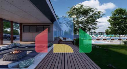 Двухкомнатная квартира 70 м2 с балконом в курортном комплексе рядом с морем