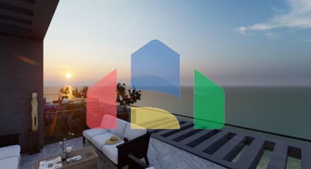 Квартира 2+1 (132м2) с балконом 7м2 и террасой 38м2 в комплексе рядом с морем