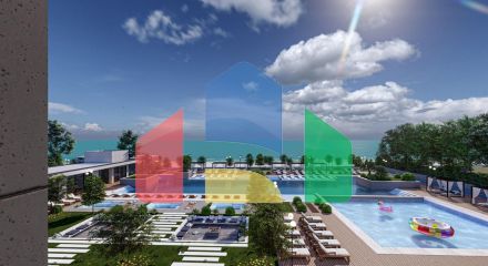 Квартира 2+1 (132м2) с балконом 7м2 и террасой 38м2 в комплексе рядом с морем