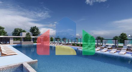 Квартира 2+1 (132м2) с балконом 7м2 и террасой 38м2 в комплексе рядом с морем