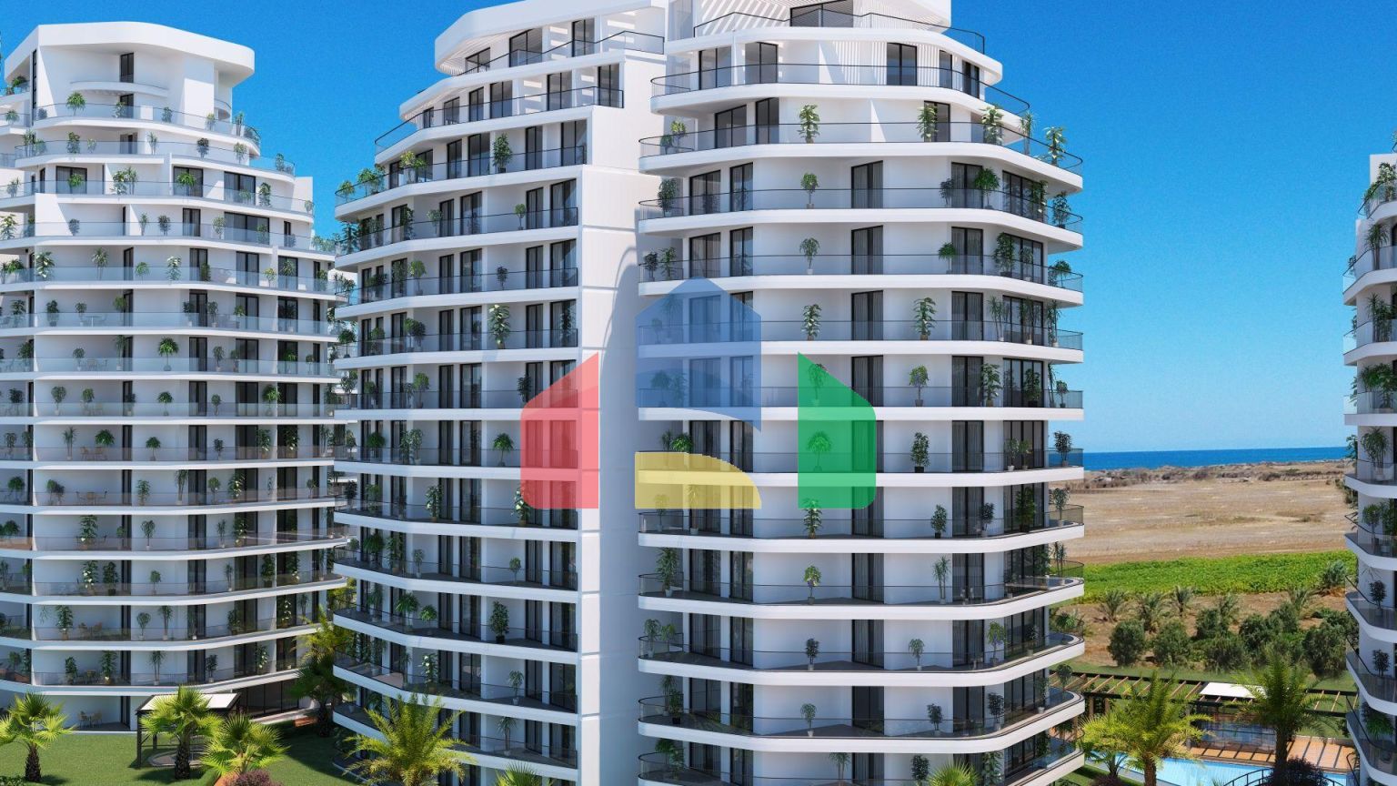 Студия 34 м2 в шикарном комплексе в Газиверене