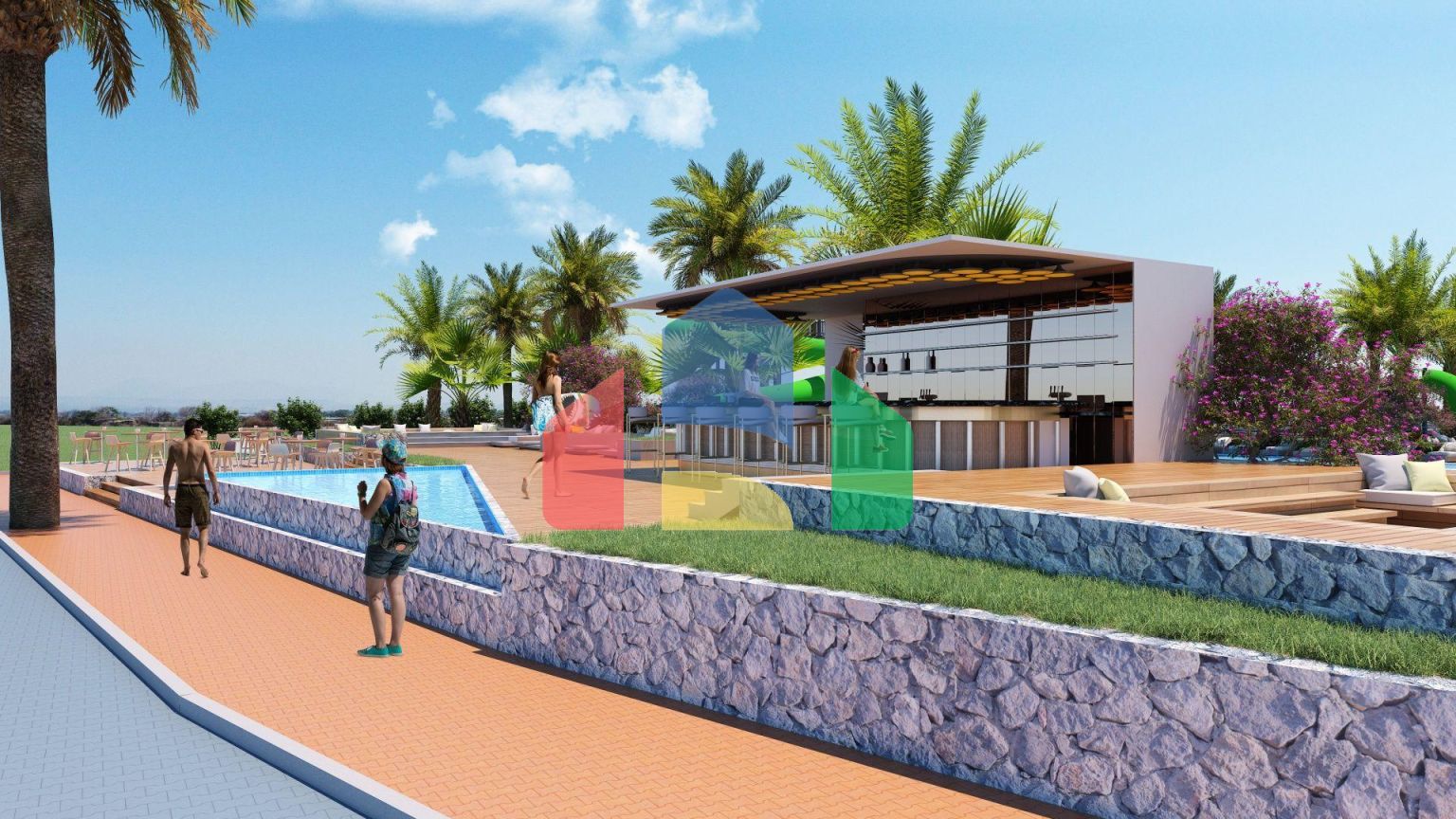 Студия 34 м2 в шикарном комплексе в Газиверене