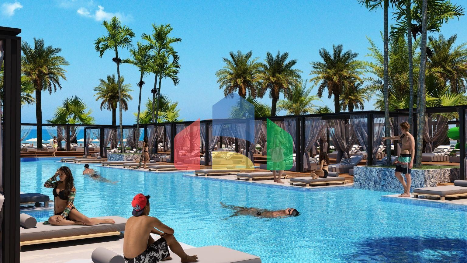 Студия 34 м2 в шикарном комплексе в Газиверене