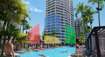 Студия 34 м2 в шикарном комплексе в Газиверене