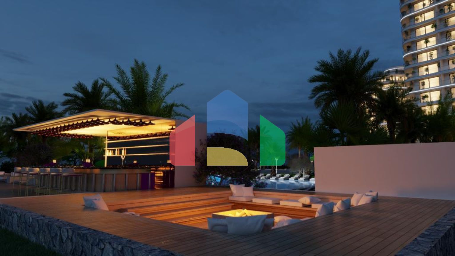 Студия 34 м2 в шикарном комплексе в Газиверене