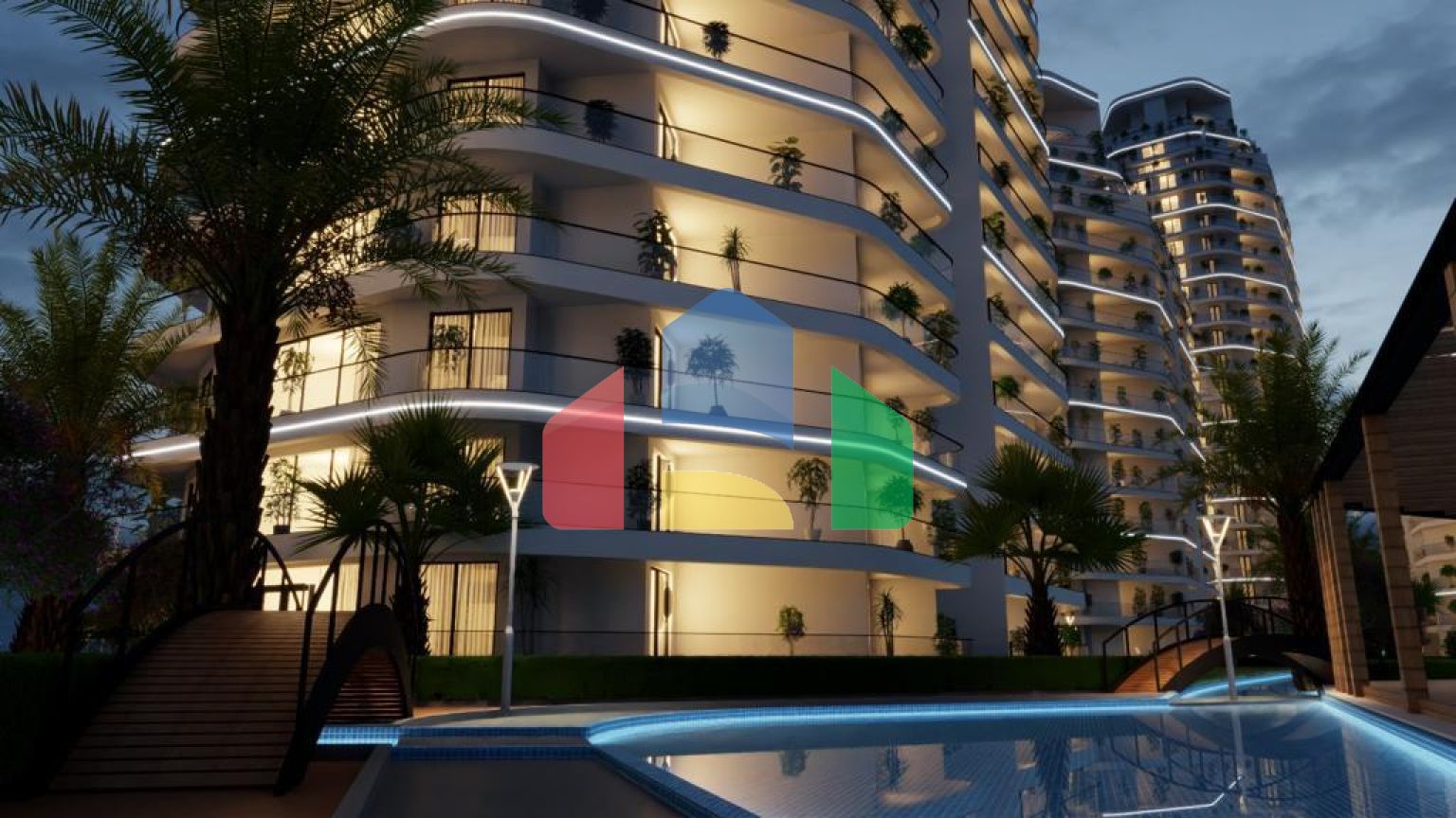 Студия 34 м2 в шикарном комплексе в Газиверене