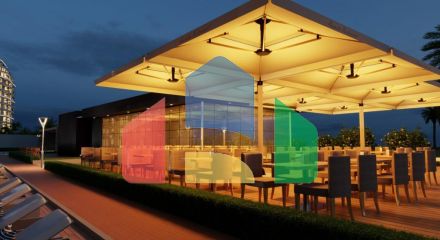 Студия 34 м2 в шикарном комплексе в Газиверене