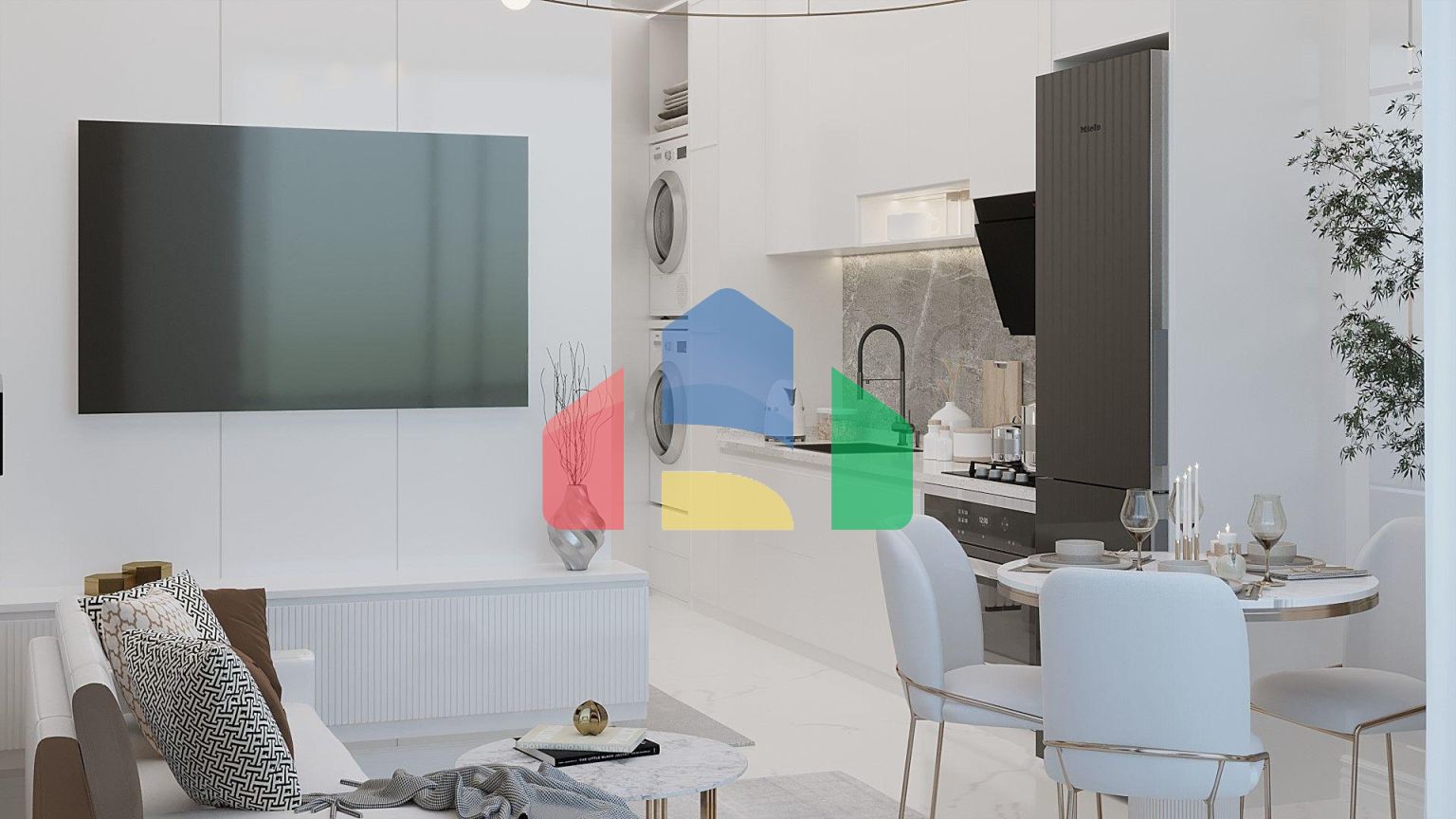 Студия 34 м2 в шикарном комплексе в Газиверене