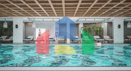 Студия 34 м2 в шикарном комплексе в Газиверене