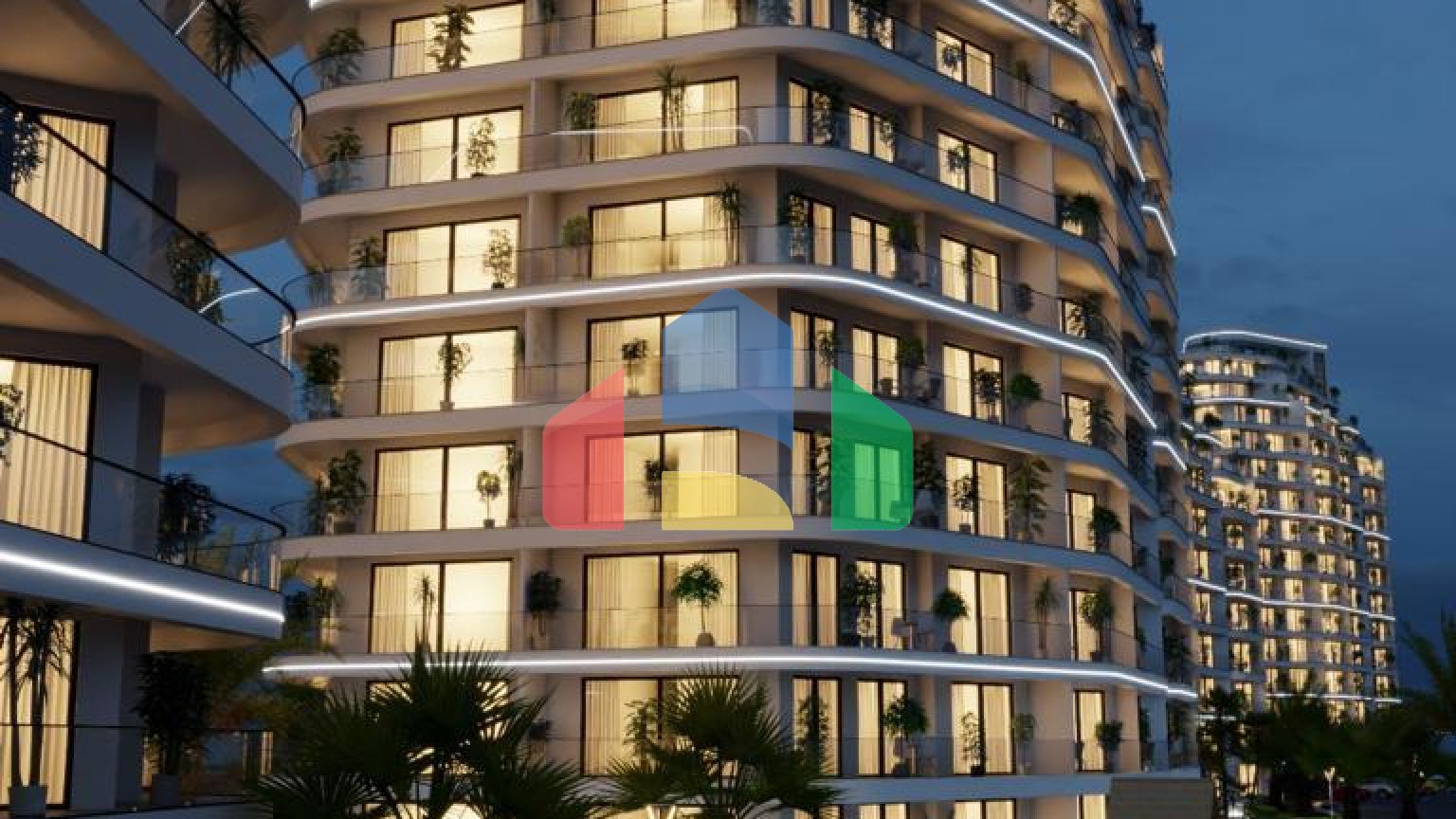 Двухкомнатная квартира 60 м2 в роскошном комплексе на берегу моря