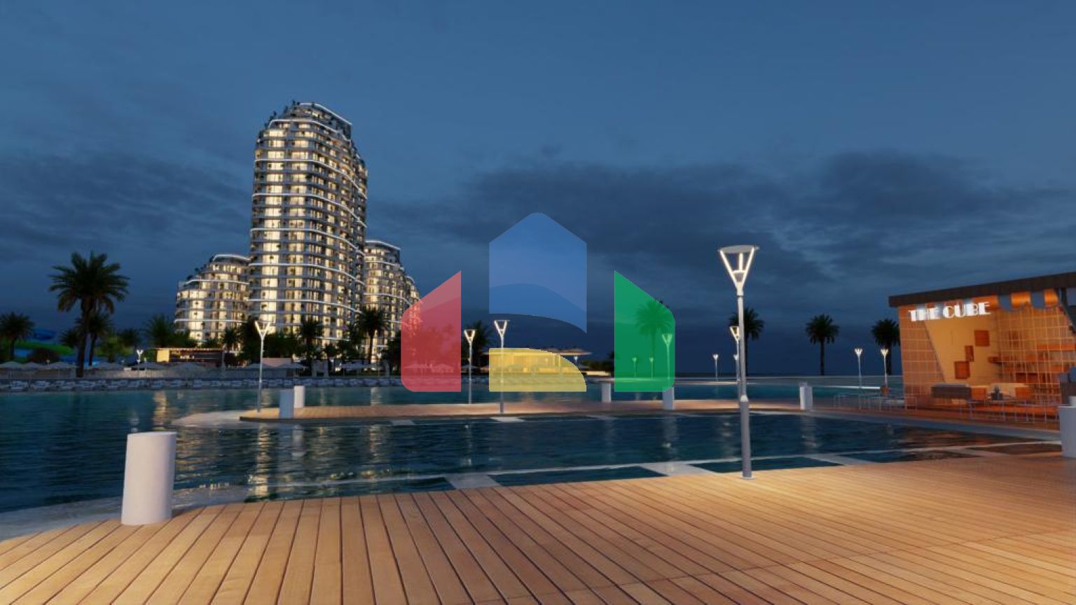 Двухкомнатная квартира 60 м2 в роскошном комплексе на берегу моря