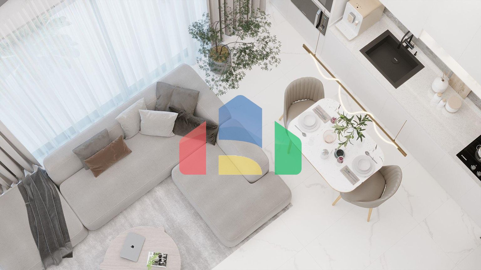 Двухкомнатная квартира 60 м2 в роскошном комплексе на берегу моря