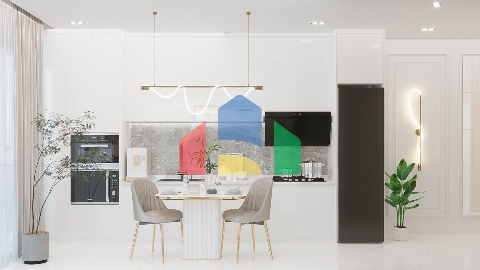 Двухкомнатная квартира 60 м2 в роскошном комплексе на берегу моря