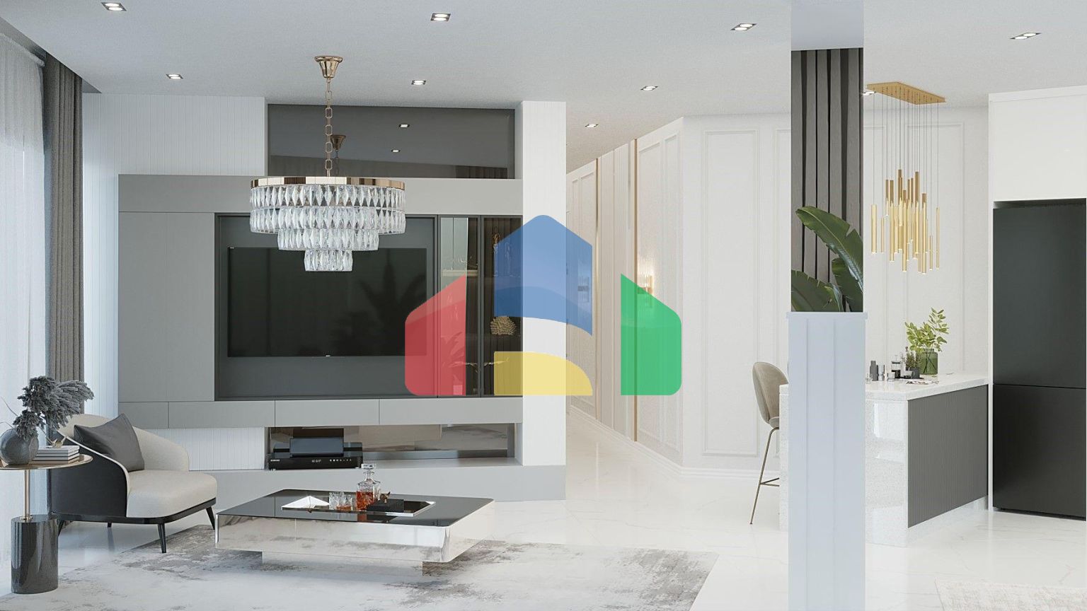 Квартира 2+1 (228м2) в красивом комплексе в Газиверене