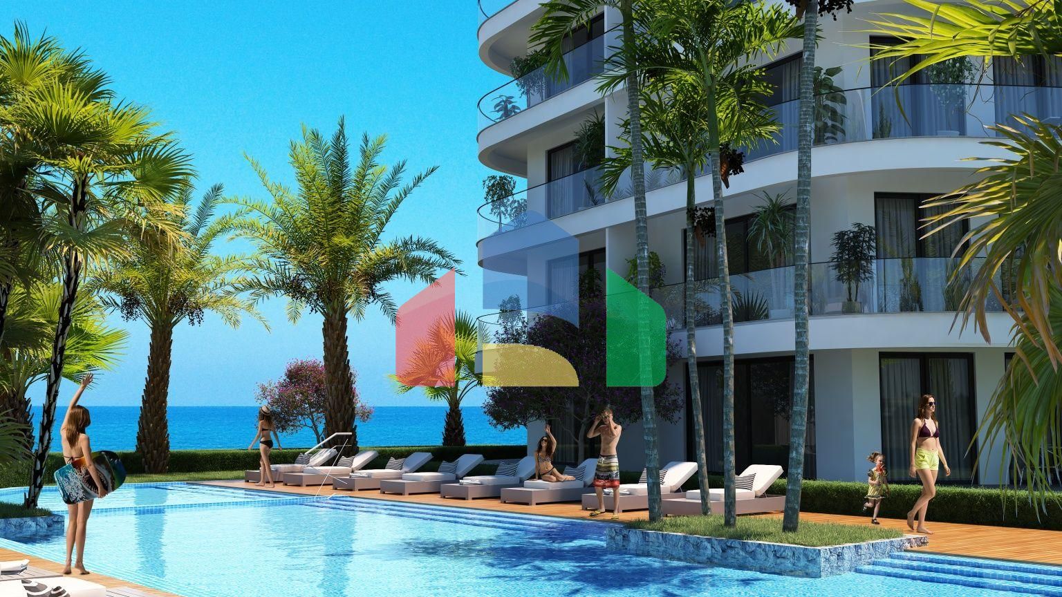 Квартира 2+1 (228м2) в красивом комплексе в Газиверене