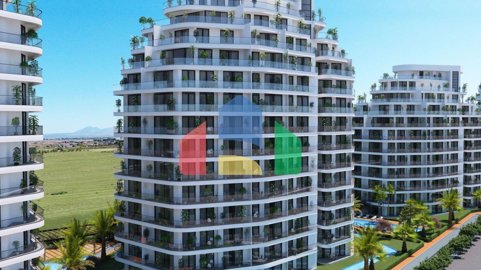 Квартира 2+1 (228м2) в красивом комплексе в Газиверене