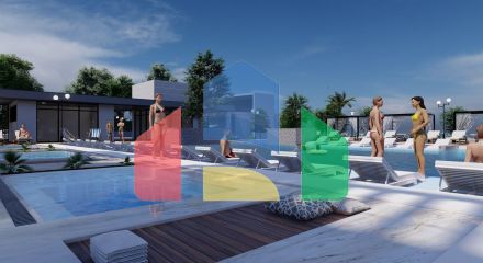 Студия 50 м2 с видом на море в масштабном курортном комплексе в Газиверене