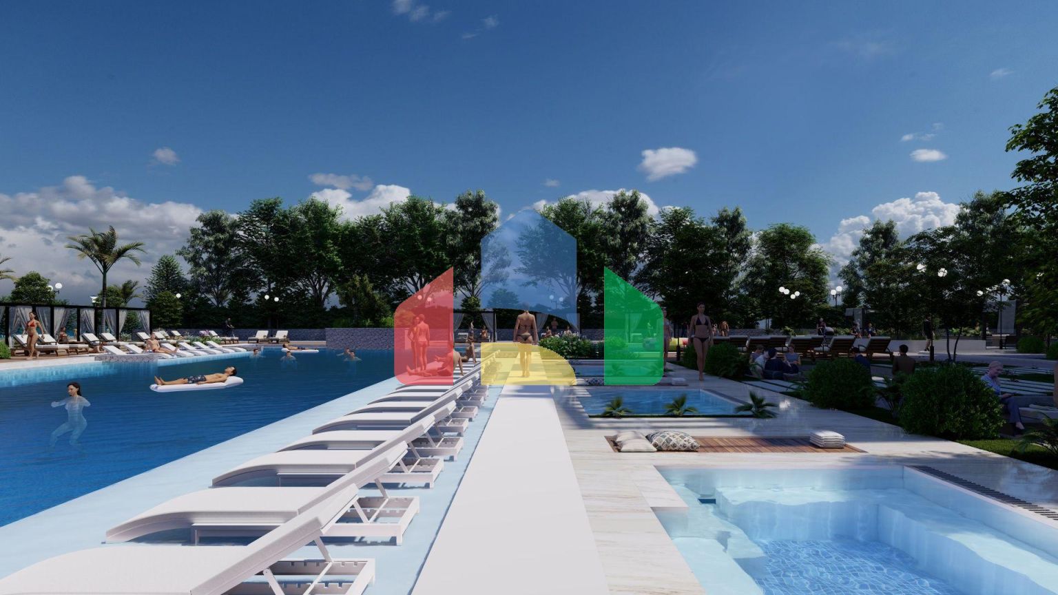 Студия 50 м2 с видом на море в масштабном курортном комплексе в Газиверене