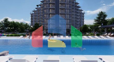 Студия 50 м2 с видом на море в масштабном курортном комплексе в Газиверене