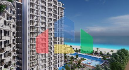 Студия 50 м2 с видом на море в масштабном курортном комплексе в Газиверене