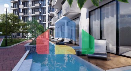 Студия 50 м2 с видом на море в масштабном курортном комплексе в Газиверене