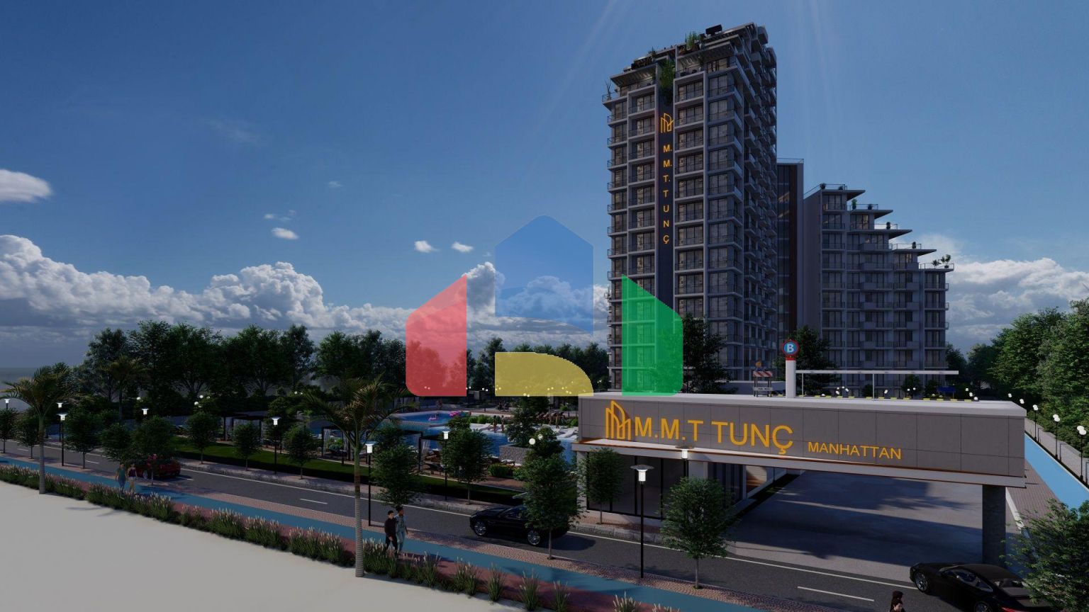 Студия 50 м2 с видом на море в масштабном курортном комплексе в Газиверене