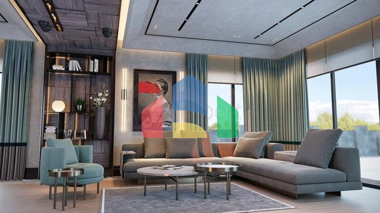 Вилла планировки 6+1 в микрорайоне Эрменек - Анталия