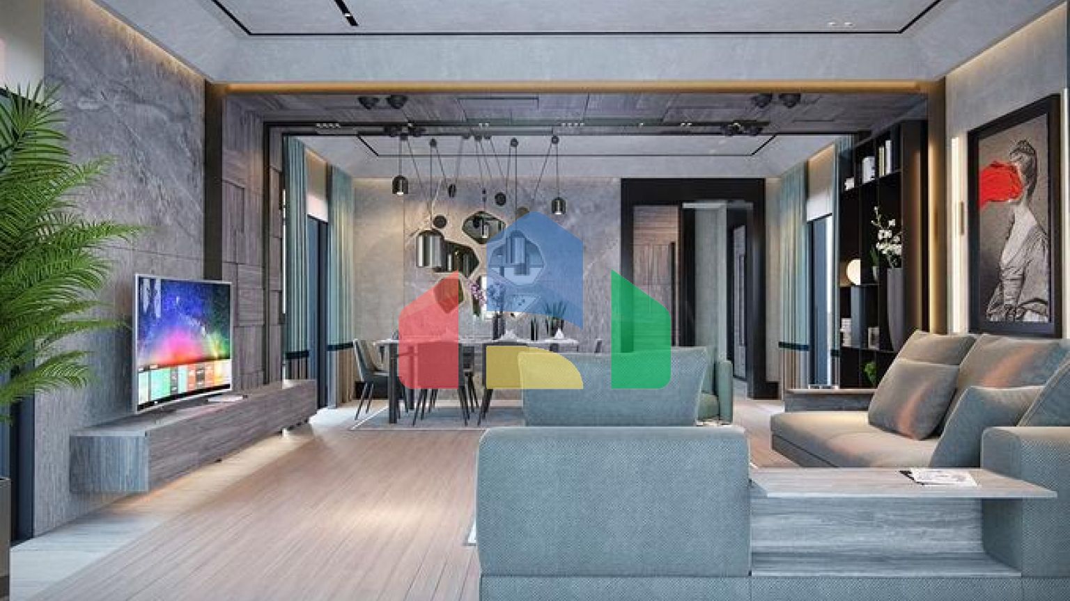 Вилла планировки 6+1 в микрорайоне Эрменек - Анталия