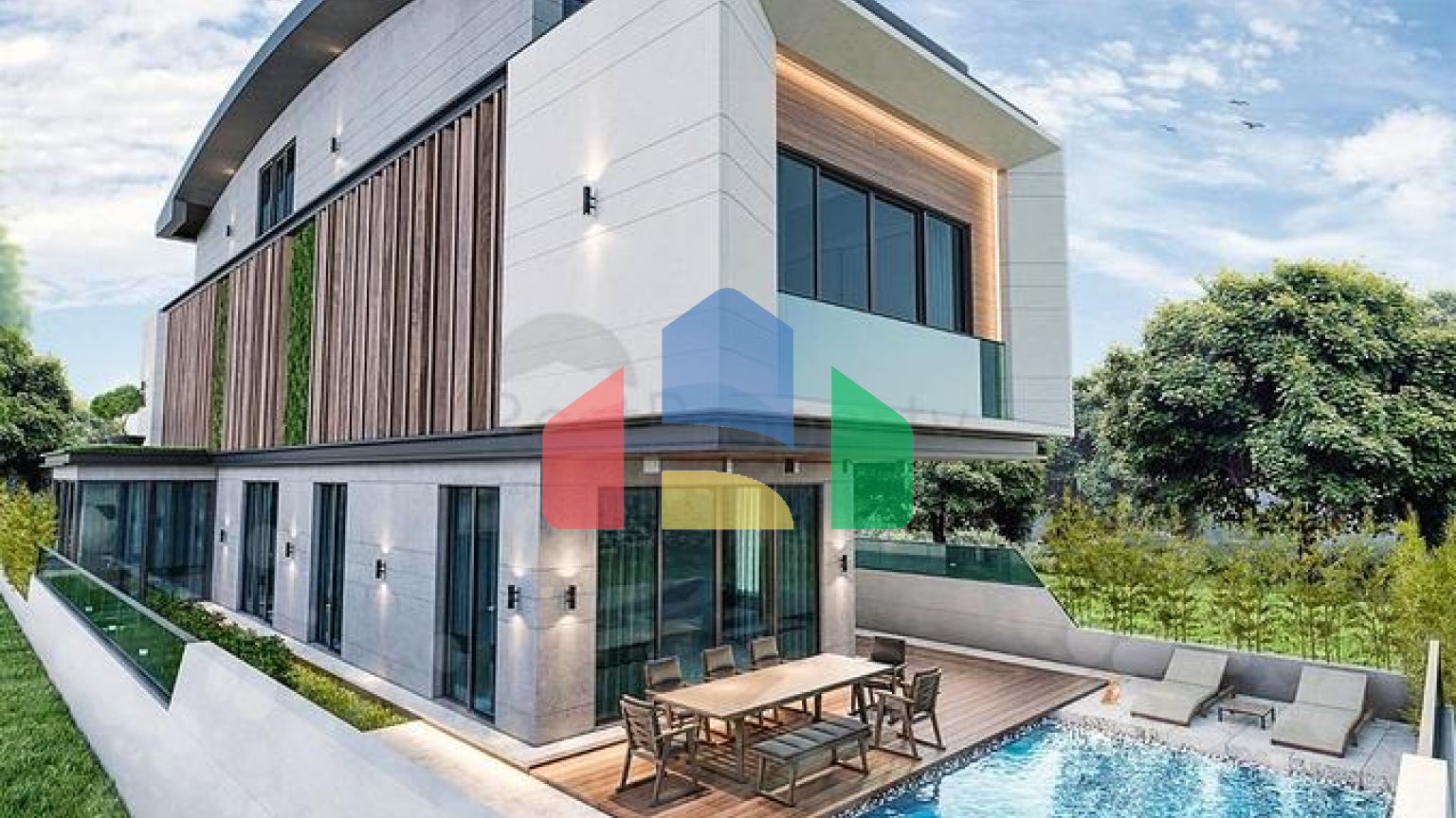 Вилла планировки 6+1 в микрорайоне Эрменек - Анталия