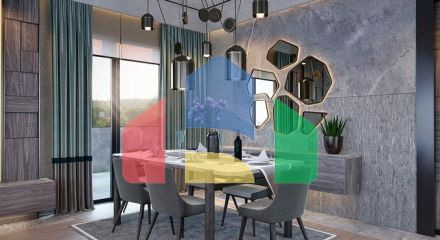 Вилла планировки 6+1 в микрорайоне Эрменек - Анталия