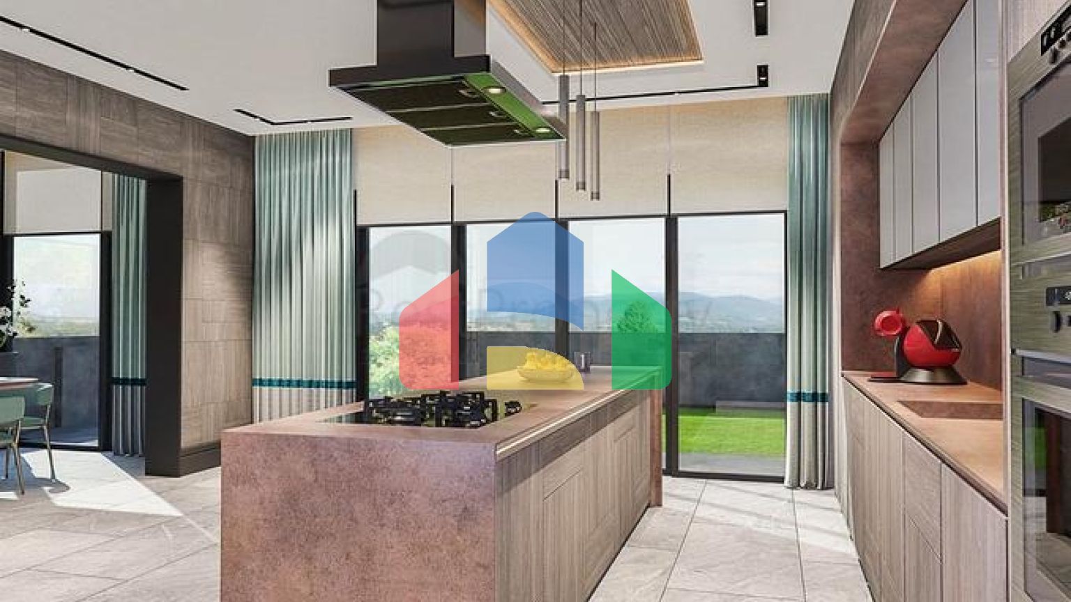 Вилла планировки 6+1 в микрорайоне Эрменек - Анталия