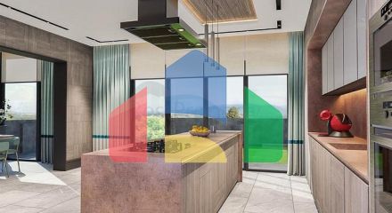 Вилла планировки 6+1 в микрорайоне Эрменек - Анталия