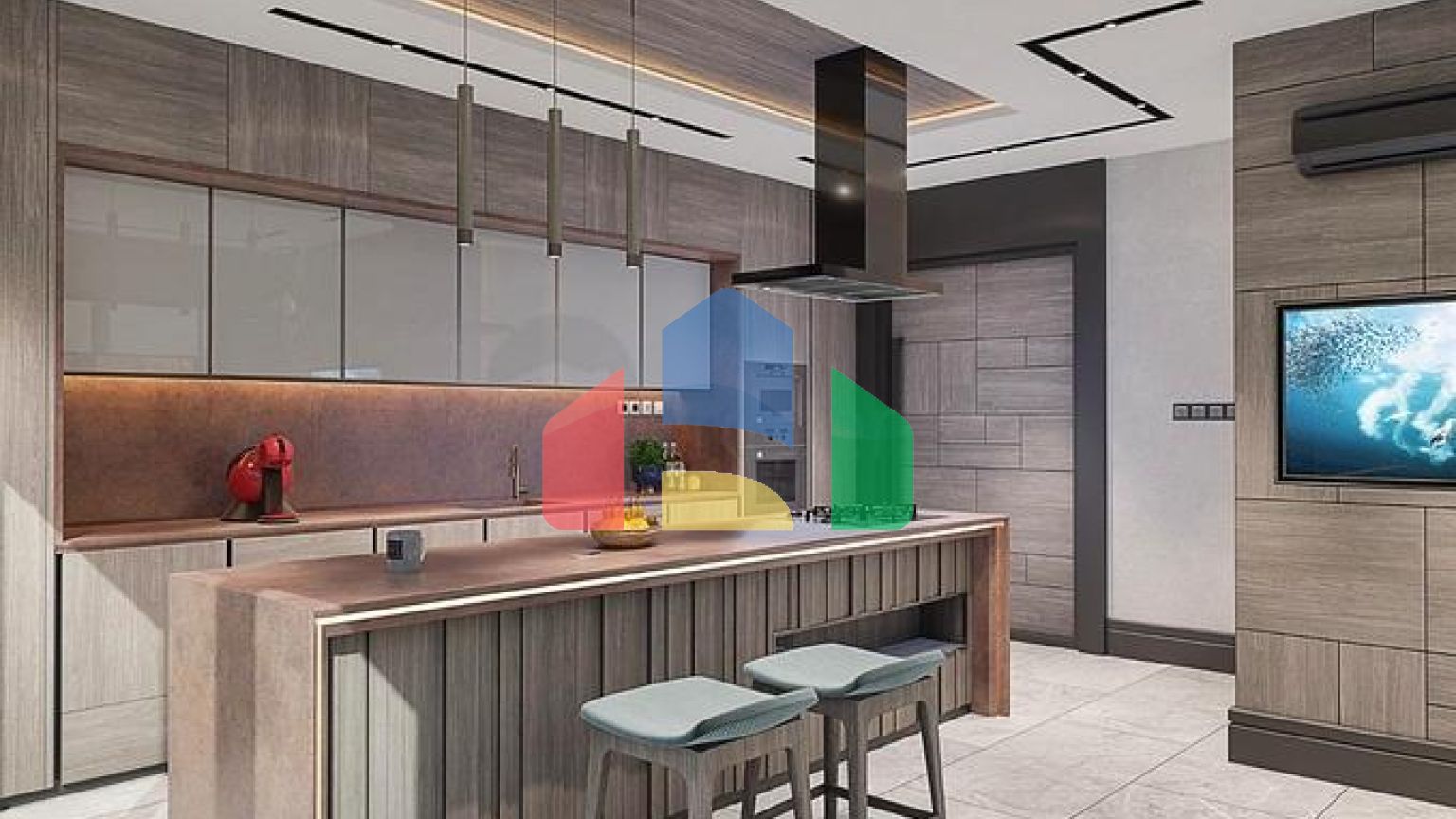 Вилла планировки 6+1 в микрорайоне Эрменек - Анталия