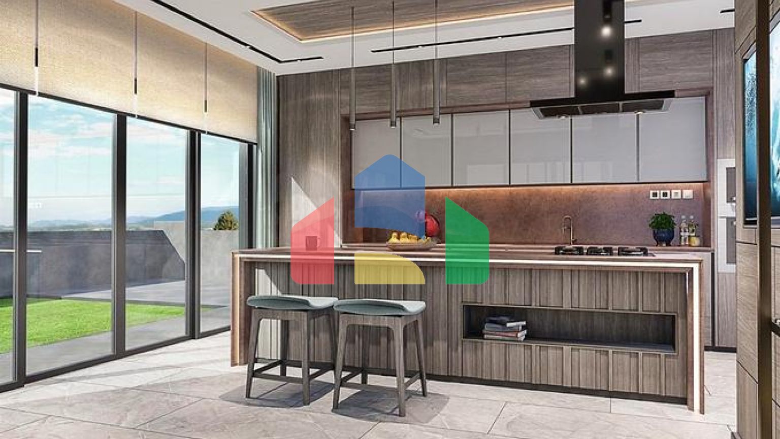 Вилла планировки 6+1 в микрорайоне Эрменек - Анталия