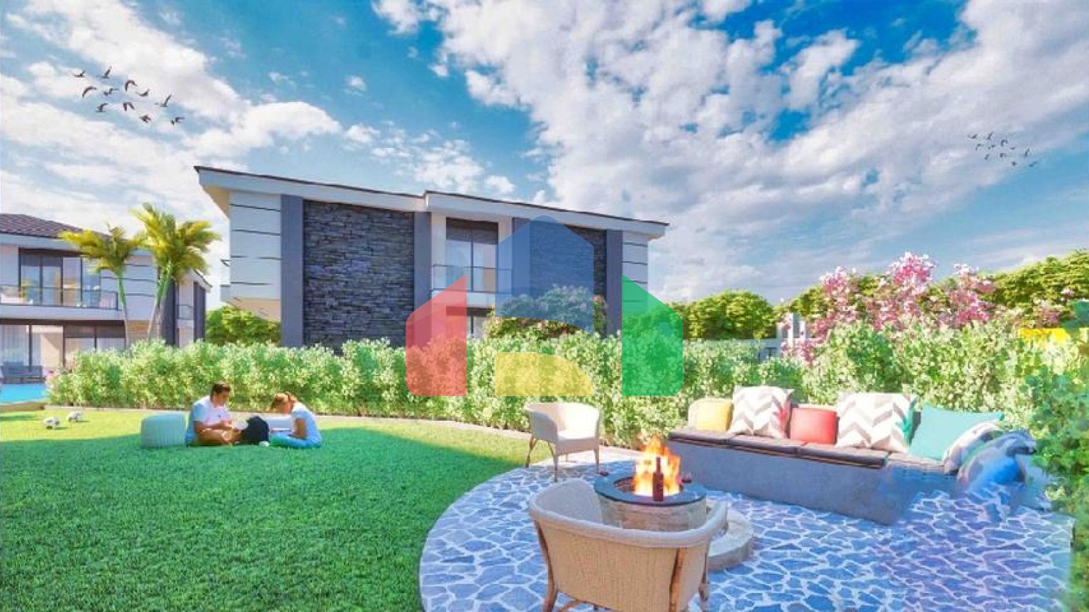 Виллы в комплексе планировки 5+1 в районе Лара - Анталия