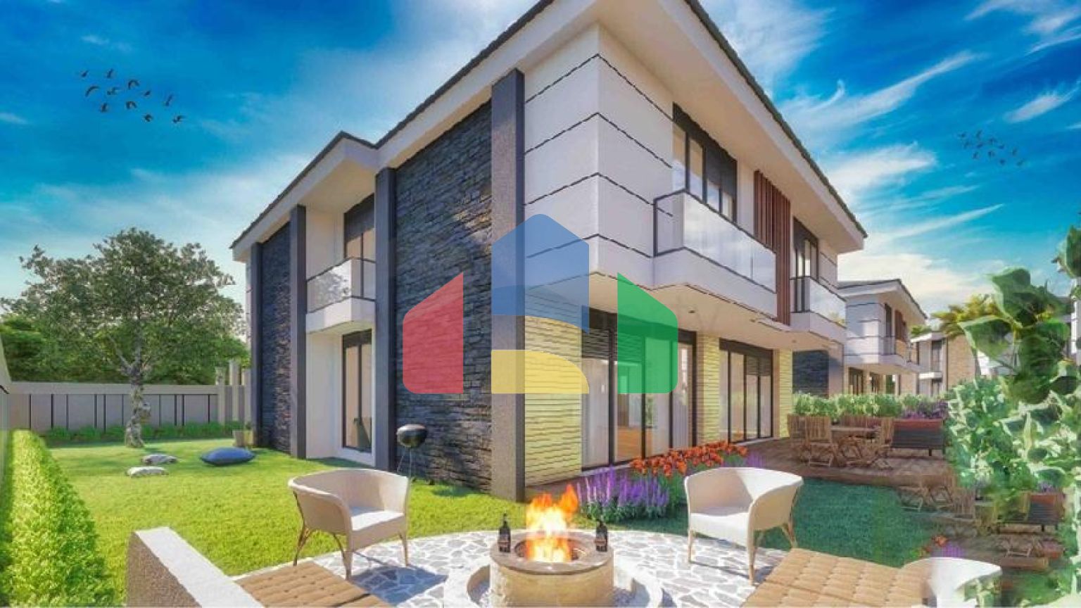 Виллы в комплексе планировки 5+1 в районе Лара - Анталия