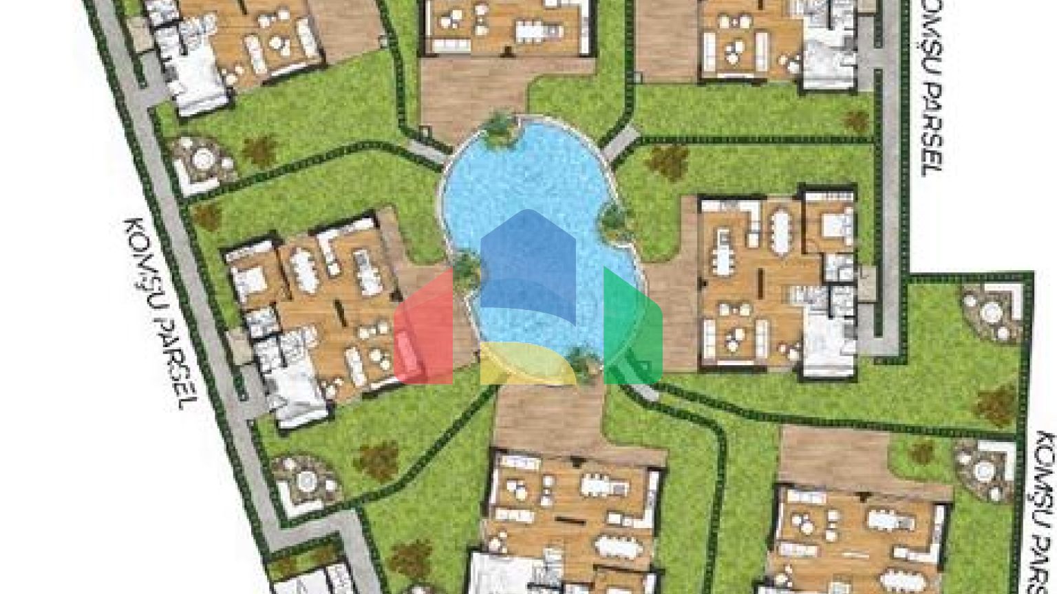 Виллы в комплексе планировки 5+1 в районе Лара - Анталия